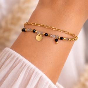 Iris Tourmaline et Quartz fumé