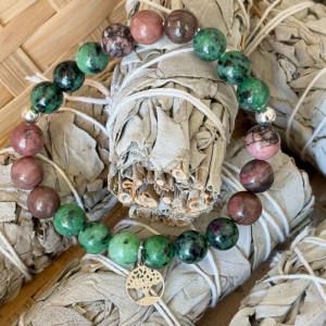 Création Colère Apaisée : Rhodonite & Rubis Zoizite